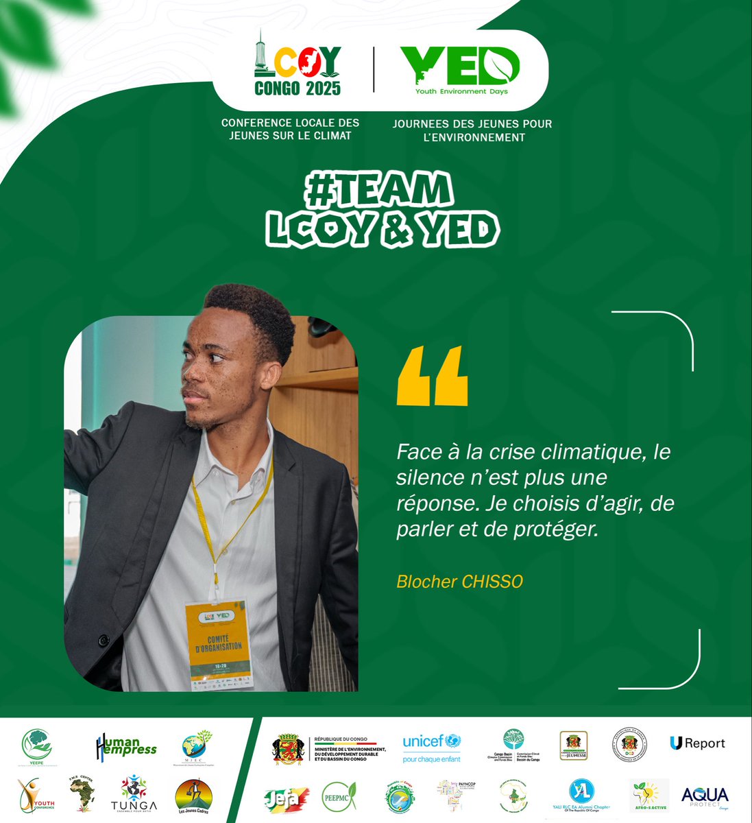 lcoycongo's tweet photo. 🗣️ LCOY Congo 2025 – Une jeunesse, plusieurs voix  
Des déclarations fortes de jeunes engagés, reflet de la diversité et de la force collective portée par cette édition.  
📸 Découvrez leurs mots inspirants.  
#LCOYCongo2025 #YouthVoices #ChangementParLaJeunesse https://t.co/I6wgiKuNQI