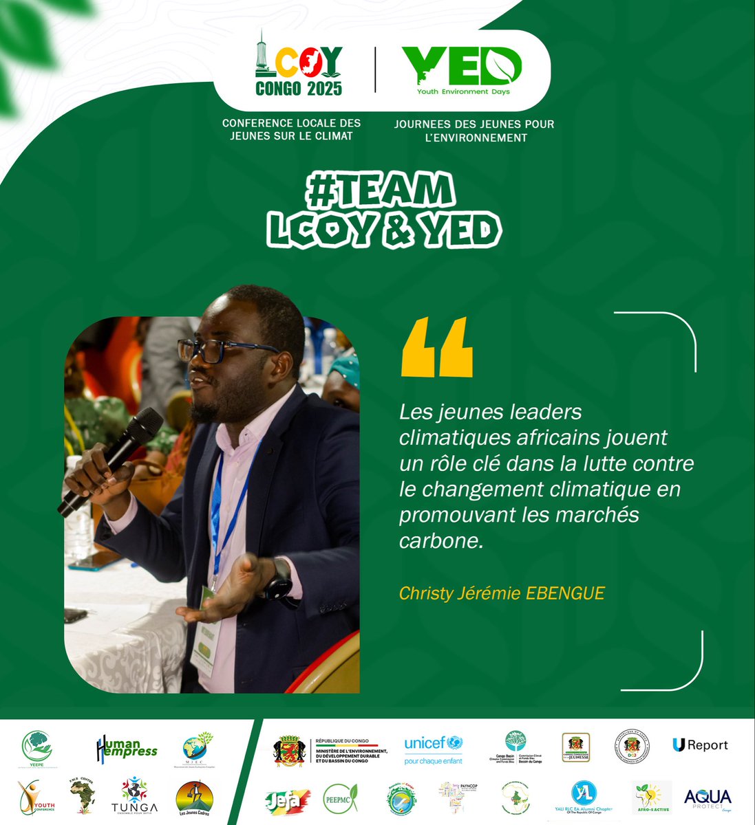 lcoycongo's tweet photo. 🗣️ LCOY Congo 2025 – Une jeunesse, plusieurs voix  
Des déclarations fortes de jeunes engagés, reflet de la diversité et de la force collective portée par cette édition.  
📸 Découvrez leurs mots inspirants.  
#LCOYCongo2025 #YouthVoices #ChangementParLaJeunesse https://t.co/I6wgiKuNQI