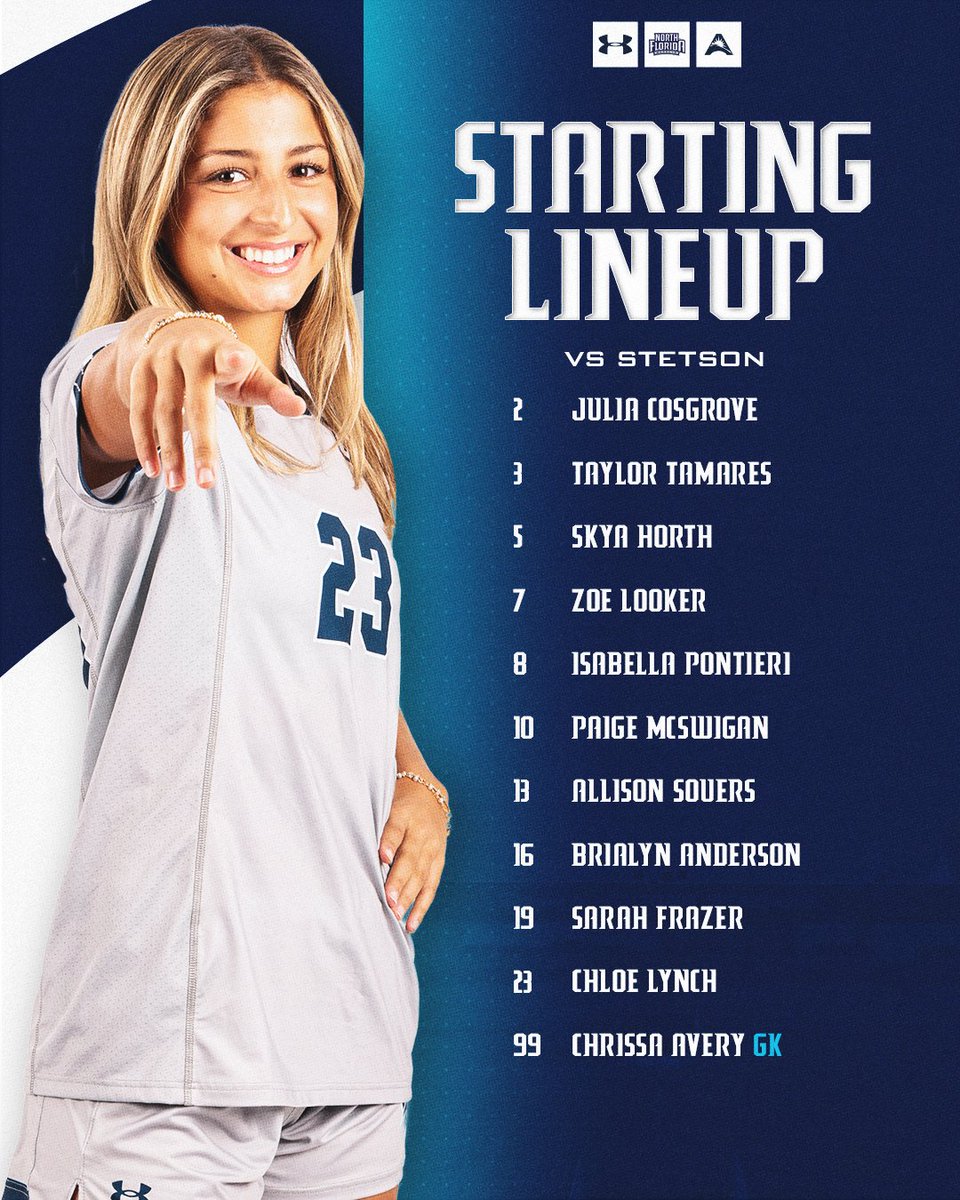 OspreyWSOC's tweet image. Our Sunday Starters on Senior Day!

Watch: bit.ly/4qcqy1u (ESPN+)
Live Stats: bit.ly/2wnvUN4

#SWOOP