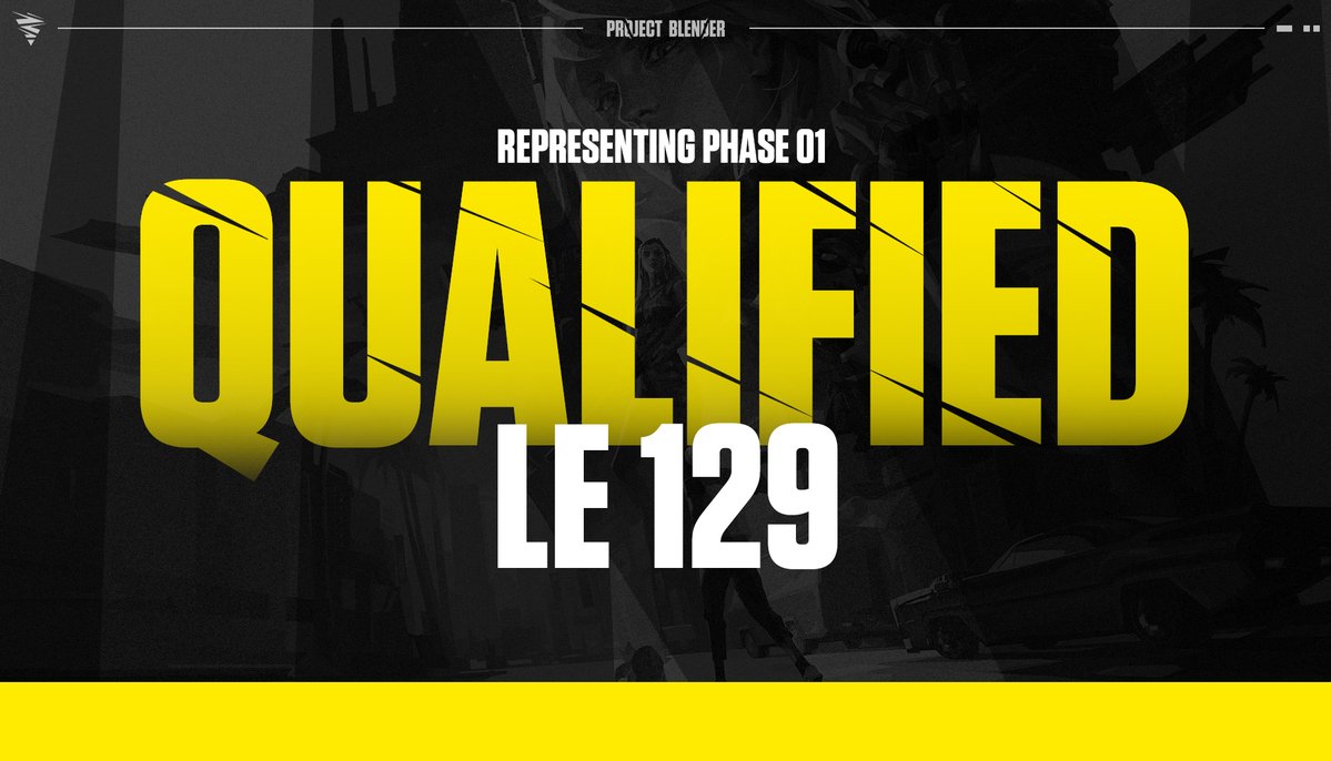 ProjectBlender_'s tweet image. Congratulations to Le 129, who has qualified for Phase 02 of Project Blender.
