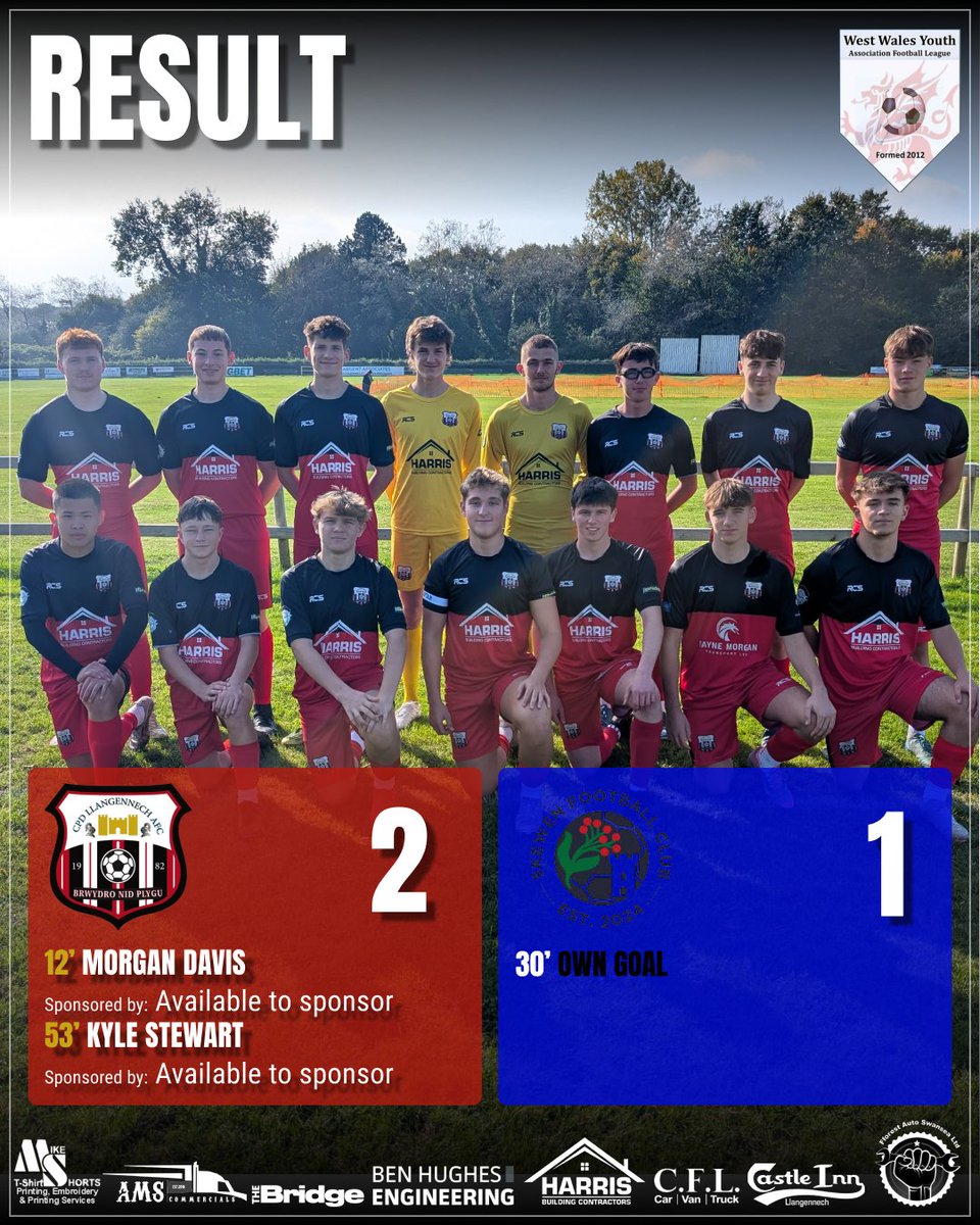 A win for our youth team today! 🔴⚫️
Goals from Morgan Davis and Kyle Stewart secured a hard-fought 2-1 victory 💪⚽️