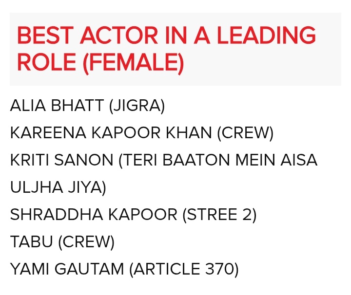What are you saying? No one can come close to <a href="/yamigautam/">Yami Gautam Dhar</a> in Article 370
She single handedly steered the whole movie
Plus, it was a fact based movie, not a fiction, so the role demanded certain demeanor
Rest were all fictional + Alia nowhere came close to Yami
#FilmfareAwards2025