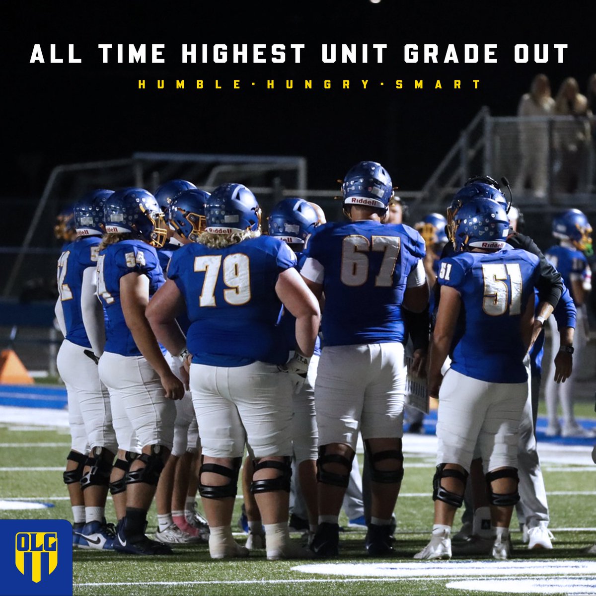 In week 8 the OLine had the highest unit grade out of the past 13 years at a 97%.

This is a group that fully embraces being humble, hungry, and smart. That commitment leads to high accountability and passion for the little things. 

Congrats fellas, well earned!