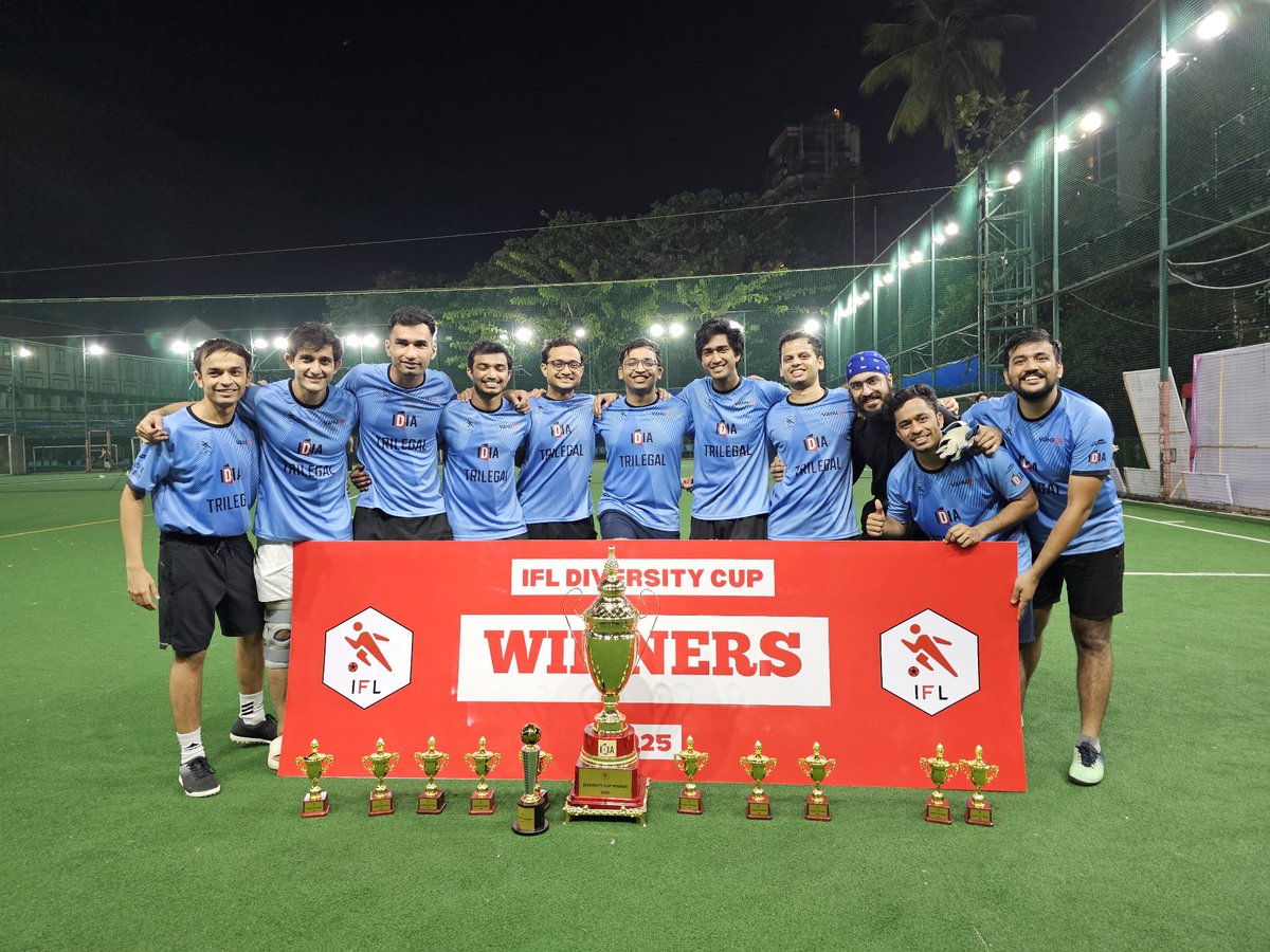 IDIA (@idialaw) on Twitter photo We have a new champion! 
<a href="/TrilegalLaw/">Trilegal</a> lifts the IDIA Diversity Cup 2025 after an incredible display of skill, spirit, and teamwork on the field. 
Congratulations to the winners and every team that played for a cause - Diversity through Inclusion!  #IFLMumbai2025 #IDIA We have a new champion! 
<a href="/TrilegalLaw/">Trilegal</a> lifts the IDIA Diversity Cup 2025 after an incredible display of skill, spirit, and teamwork on the field. 
Congratulations to the winners and every team that played for a cause - Diversity through Inclusion!  #IFLMumbai2025 #IDIA