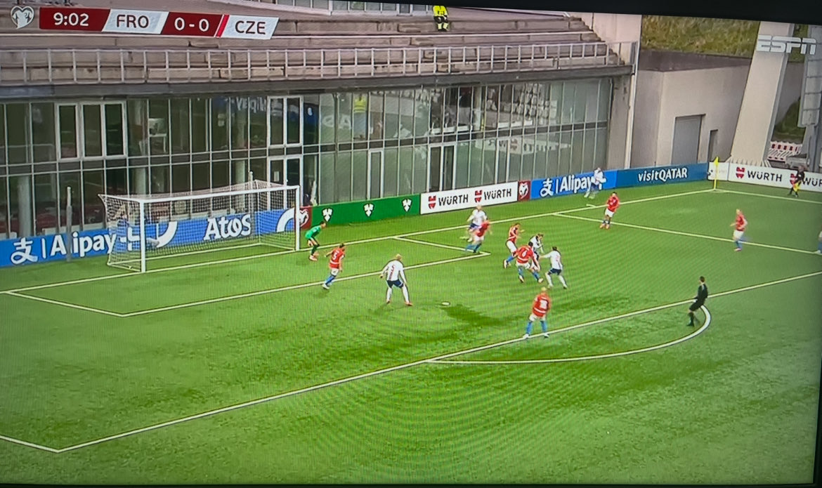 shevyten's tweet photo. @FootballCliches Faroe Island’s ground for their match today - further vindication for Keysey. https://t.co/iWa1LD9qVA