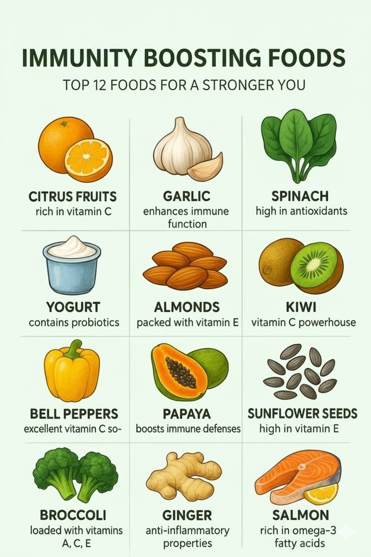 themedplan's tweet image. Discover the top 12 immunity-boosting foods that can naturally strengthen your immune system! #ImmunityBoostingFoods #ImmuneSystem #HealthyEating #Superfoods #Wellness