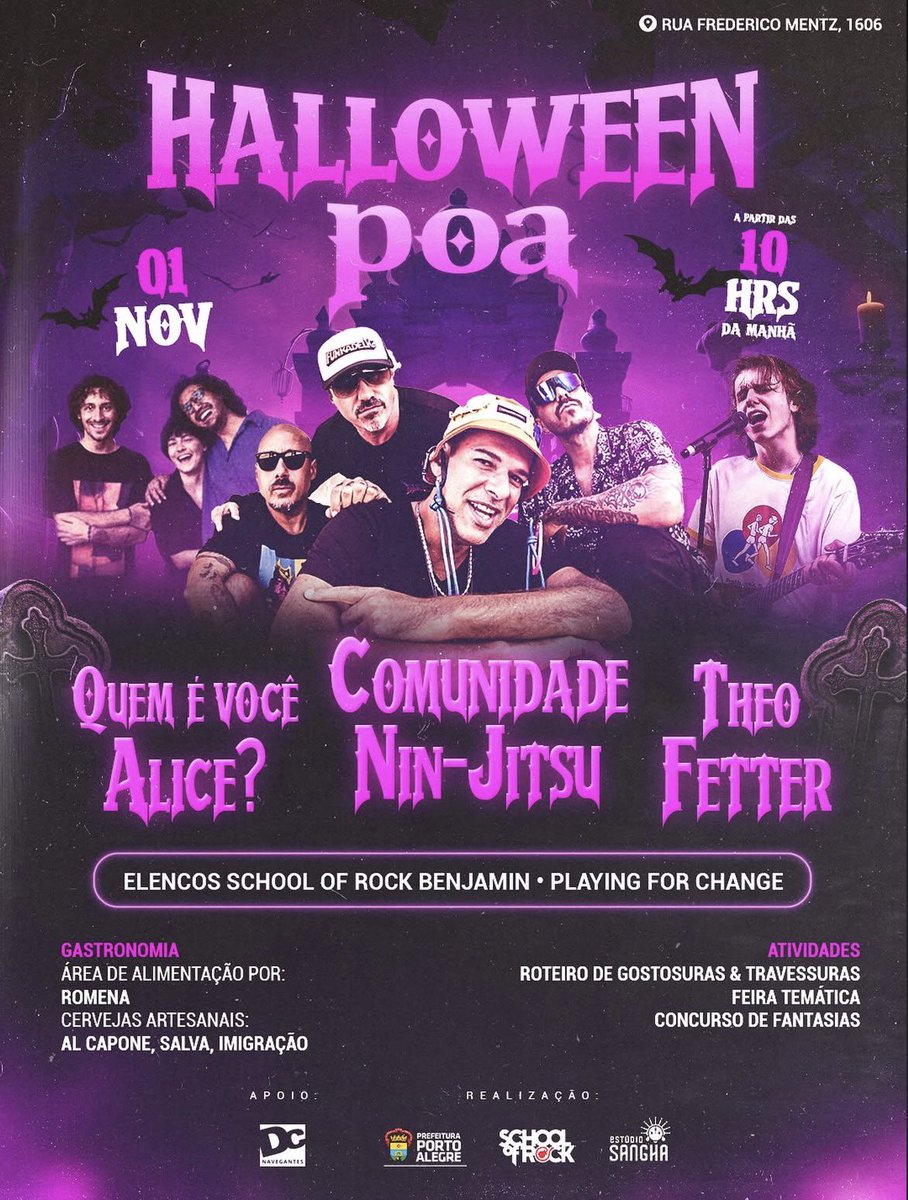 qevcalice's tweet photo. pra quem não tá ligado, vai rolar um showzinho de graça em Porto Alegre no dia 1º de Novembro!
vamo? https://t.co/YPUZDgfh1o