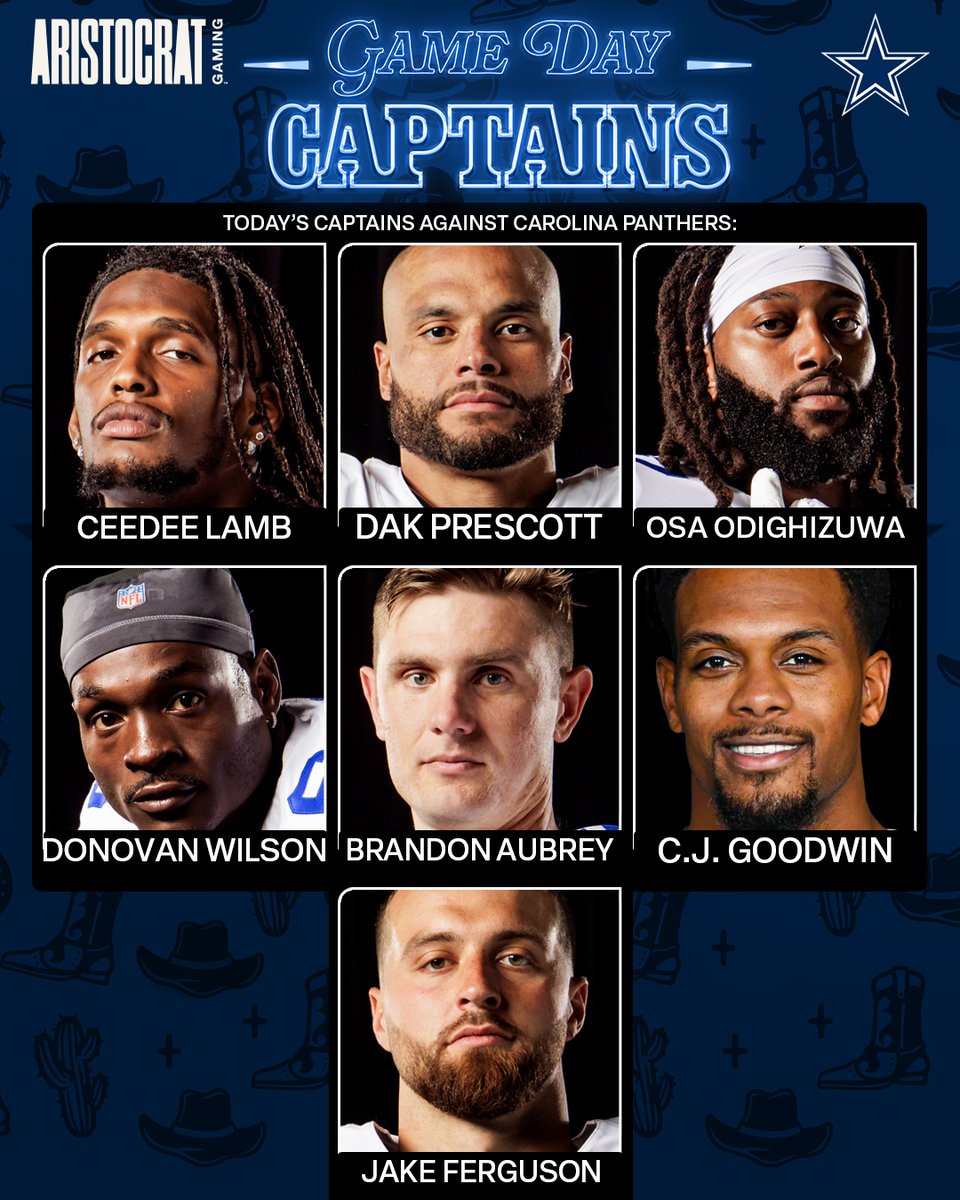 today's captains 🫡

#DALvsCAR | #DallasCowboys