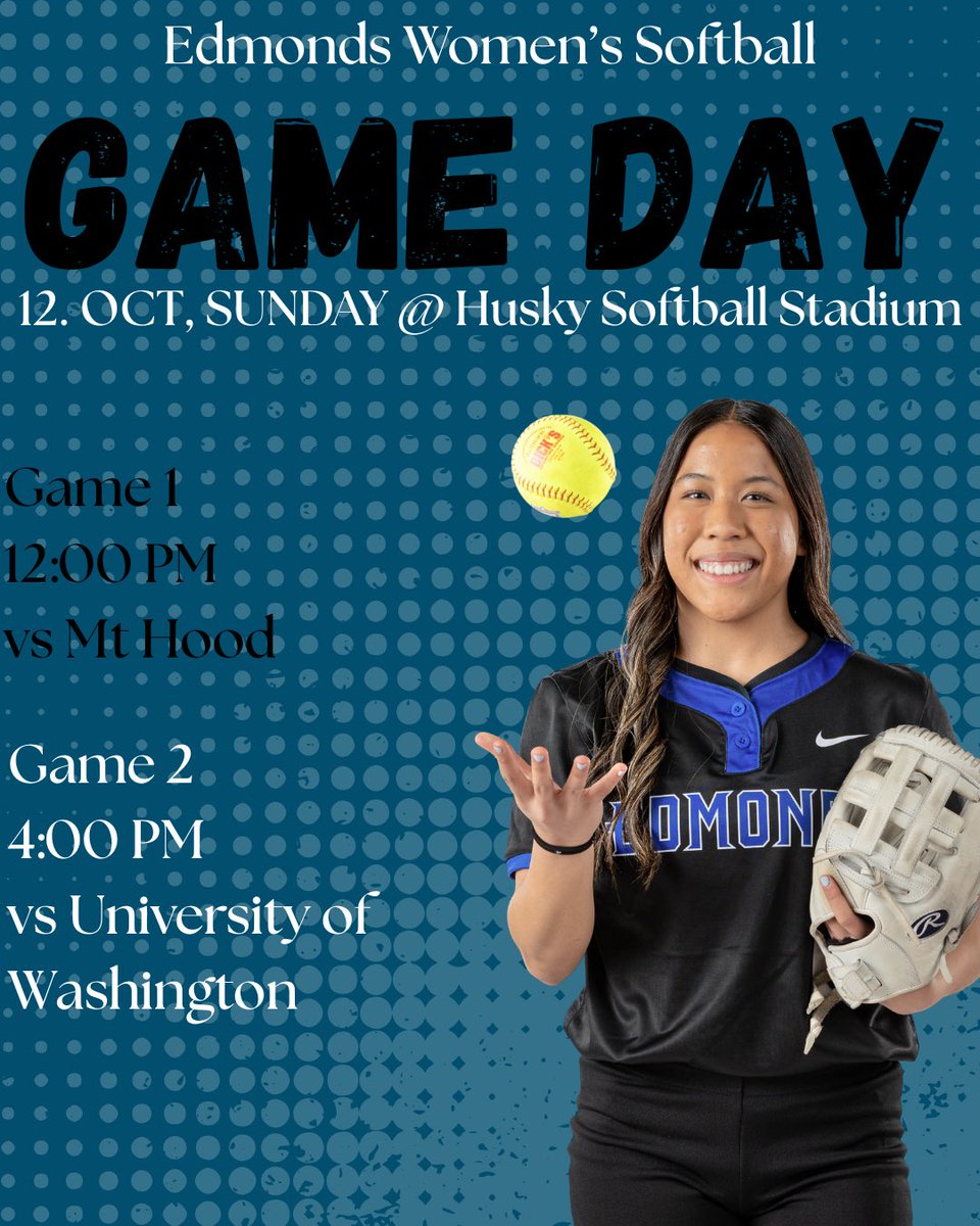 EdmondsTritons's tweet image. 🔱🥎 GAME DAY for @EdmondsSoftball!

🆚 Mt. Hood 🕛 12 pm
🆚 University of Washington 🕓 4 pm
🏟️ Husky Softball Stadium
📍 Seattle, WA

#ETO