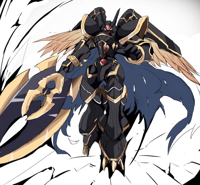 114514年ぶりにアルファモン描いた 