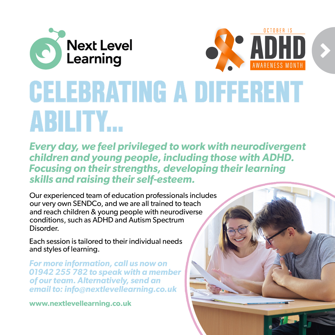 NLLTuition's tweet photo. It's #ADHDAwarenessMonth. Our #tutors are passionate about helping all #neurodiverse #Students, including those with #ADHD & @Autism, to develop their #SUPERPOWER, transform their self-confidence & fulfil their maximum #potential. #EducationForAll #ASD #endthestigma #ADHDMatters https://t.co/kN1CO0feUN