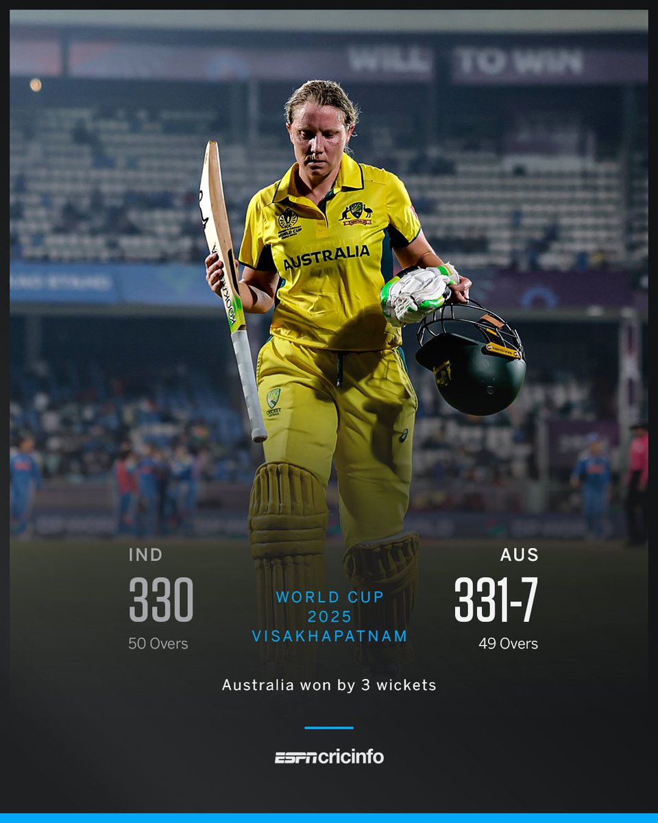 ESPNcricinfo's tweet image. THE HIGHEST SUCCESSFUL CHASE IN A WOMEN&apos;S ODI! 

It had to be Australia 🔥