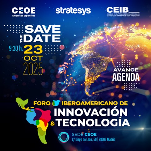 ¡Construyendo juntos el Hub Tecnológico del futuro entre Europa y América Latina! <a href="/stratesys/">stratesys</a> y <a href="/CEOE_ES/">CEOE</a>  organizan el ‘Foro Iberoamericano de Innovación y Tecnología’, en el que intervendrán expertos de grandes compañías de España y Latam ¡Te esperamos! &gt; acortar.link/XnAEZ1