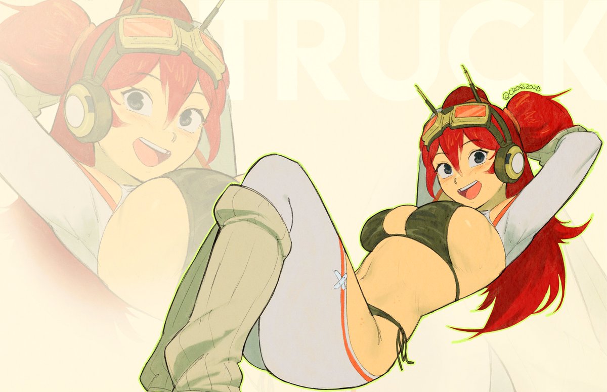 Truck was really fun to draw, she gives some 80s~90s anime vibes i like that ( ´ ▿ ` )

Just recently i felt like my arts were in sync with myself and my tastes, and there's still a long way to go to develop and refine it lol

#TruckDTIYS