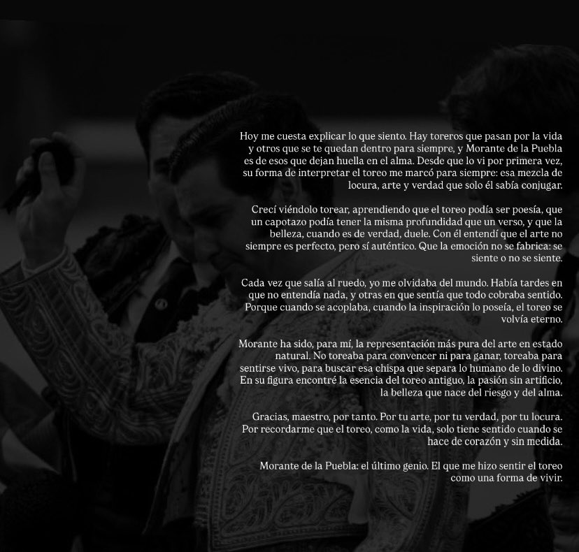 jcotrinap_40's tweet photo. Gracias, maestro, por tanto. 

Día l D.M https://t.co/qWe5Vxrq24