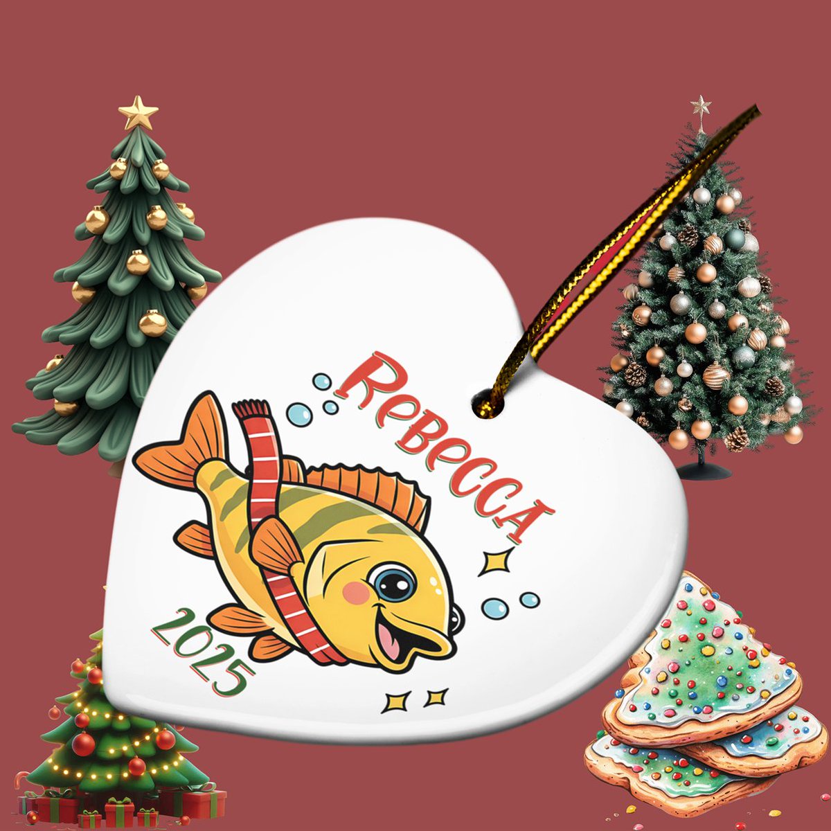 AppletonWa29436's tweet image. Personalized Christmas decoration for kids with a yellow perch on a heart shaped, ceramic, decoration.  Available in my ETSY gift store:  appletonwater.etsy.com/listing/438570…   #ChristmasTree   #personalized   #DecorInspo   #ChristmasIsComing