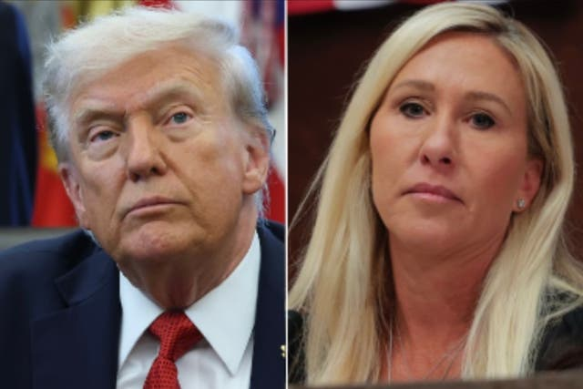 factandrumor's tweet image. #GOPInDisarray RINO Marjorie Taylor Greene is going Liberal as she breaks with MAGA Donald Trump, Tommy Tuberville, Lauren Boebert, etc., over ICE deportations, doubling insurance premiums, Epstein Files, etc. Good! independent.co.uk/news/world/ame…