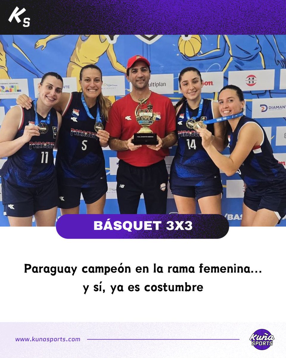 ¡Cuándo no!😎

⛹🏻‍♀️Si la <a href="/selefempy/">Selección Paraguaya de Basket 🇵🇾</a> de Paraguay compite en un torneo internacional, sea básquet 5x5 o 3x3, ya sabemos cómo termina: sí o sí en el podio.

🇧🇷Esta vez la tradición se cumplió en el Torneio Internacional Basquete 3x3, realizado en Santa Catarina, Brasil.

#KuñaSports💜