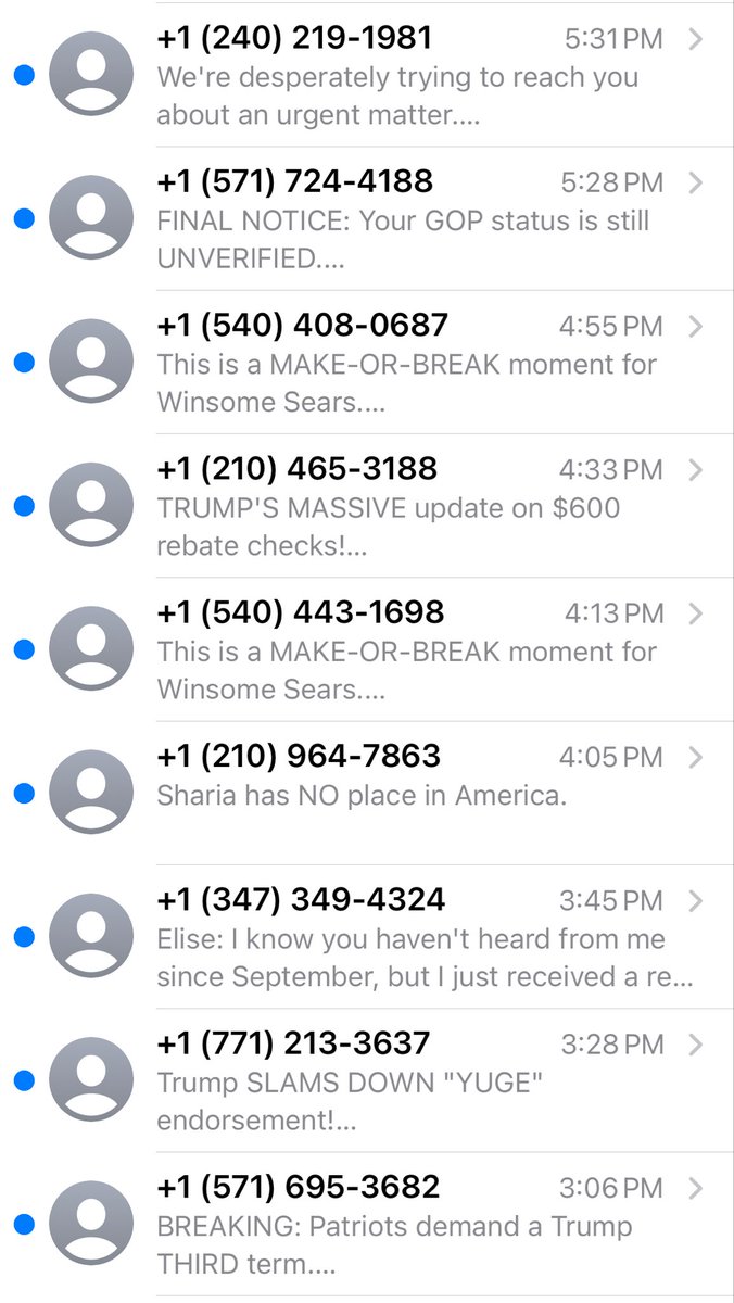 I made a donation on <a href="/WinRed/">WinRed</a> and I have been harassed with dozens of text a day for over a week. Do NOT donate on the website <a href="/WinRed/">WinRed</a>. This is absolutely ridiculous! #MakeTrentsPhoneGreatAgain