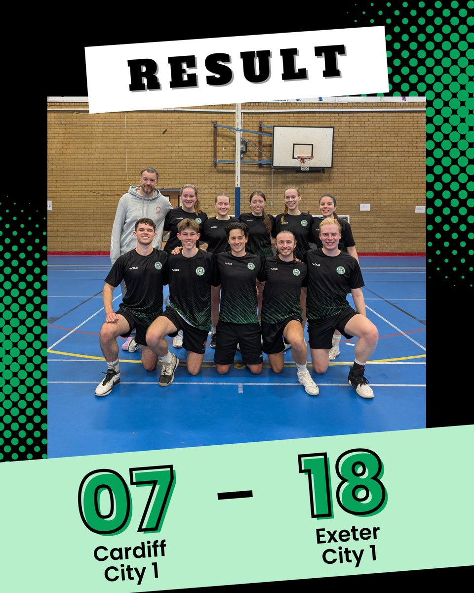 First away match result of the season for our 1s. Well done all 💚
#korfball #korfballeague #exeter #exetercitykorfball #exetersport #TeamSport #mixedgendersport #sportforall <a href="/swkakorf/">SWKA Korf</a> <a href="/CardiffKorfball/">Cardiff City & Met</a> <a href="/swsportsnews/">South West Sports News</a>