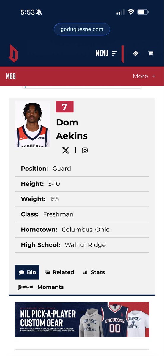 TheBluffBlog's tweet image. Buy into Dom before it’s too late. Going to be a major contributor for Duquesne this season. Absolutely electric playmaker