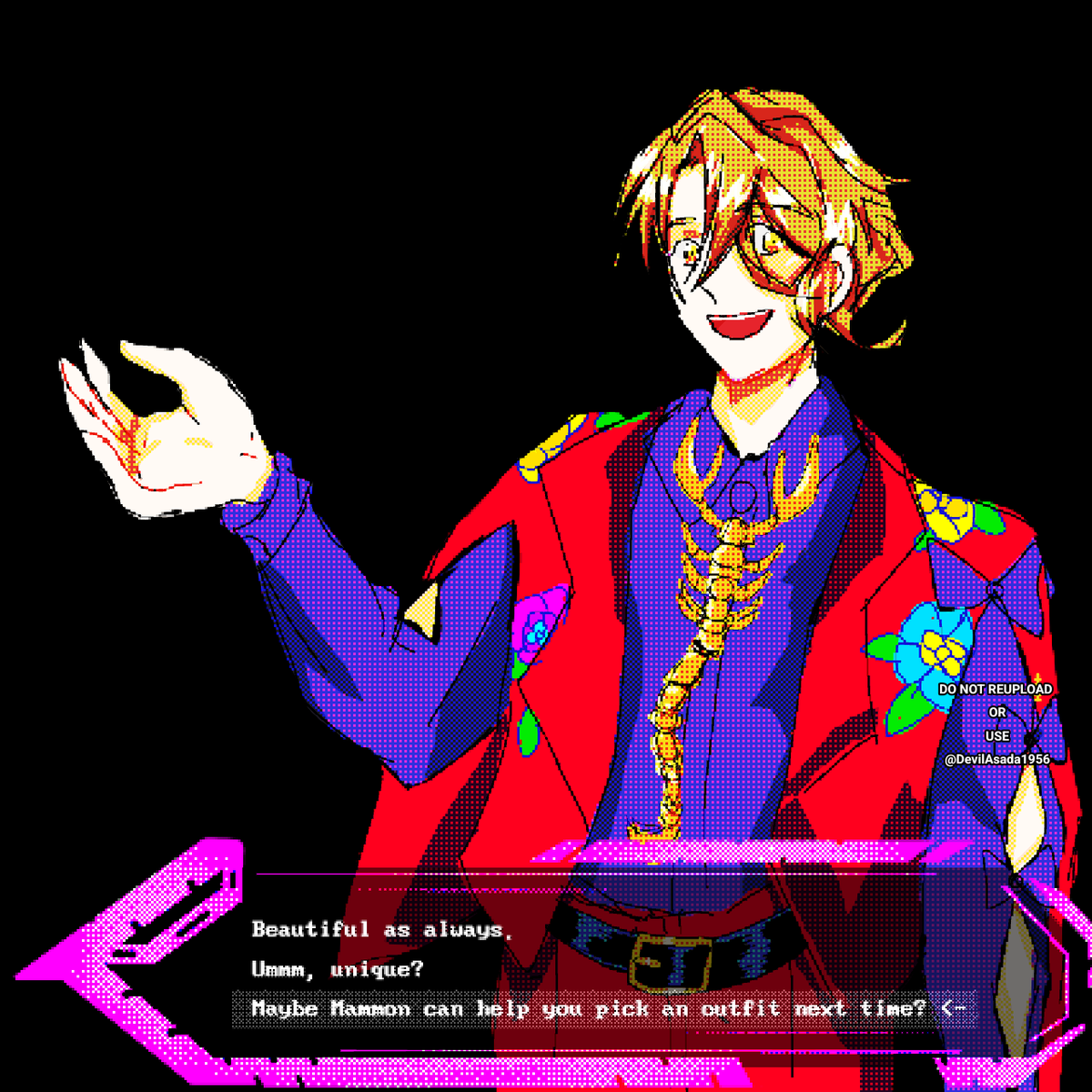 DevilAsada1956's tweet image. The outfits not that bad depending on game type 🤔 ✨️
#obeymeasmodeus #obeymefanart