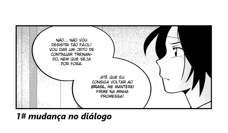 frutzart's tweet photo. *ALTERAÇÃO NO TEXTO*

Fiz uma pequena alteração em um quadro da página 16. Decidi mostrar a origem da protagonista neste quadro, ao invés de informações sobre a família. #revgame https://t.co/NjzalON1mw