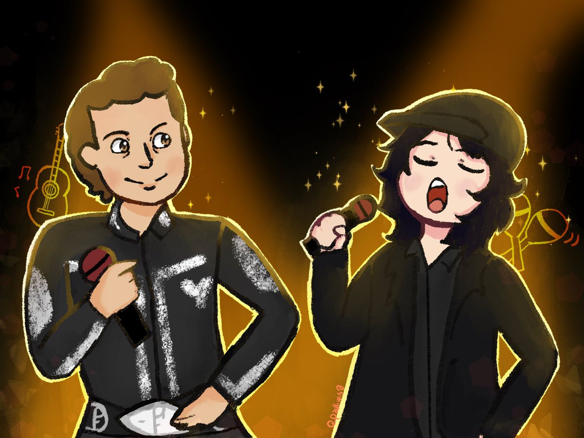 Quackity y Pedro Fernández ! 🪇

Estuvo muy bonito el stream de anoche 🥰✨
#quackityfanart