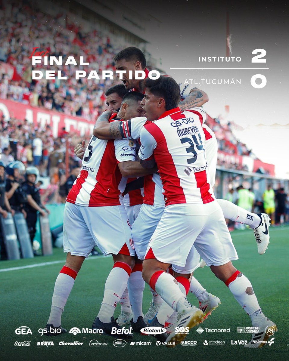 Buen partido de #Instituto, golpeo en el momento justo y se quedó con 3 puntos claves. 

👉🏽 ¿Lo mejor?  Lodico, Córdoba y ZALAZAR. 

Pero fue clave el cambio de actitud respecto a los últimos partidos