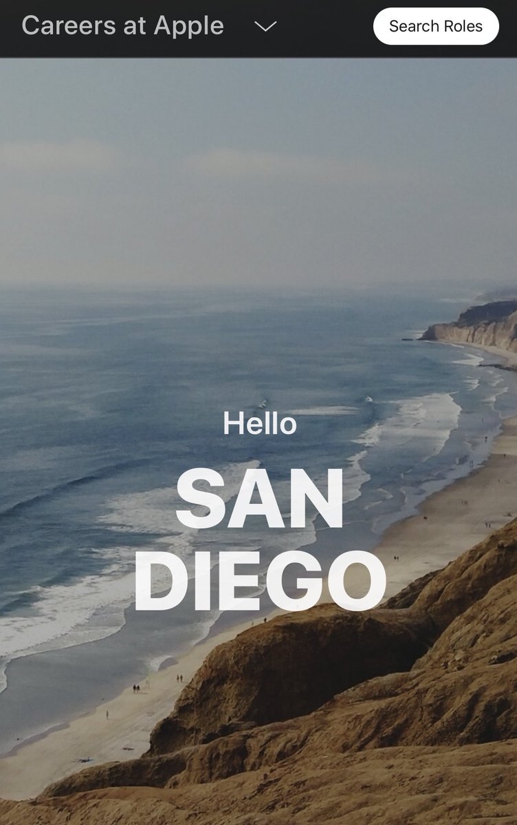fredmgrier's tweet photo. Apple plans to hire 5,000 engineers in San Diego by 2026. 

They have a careers page highlighting expansion strategy, amenities, etc. 

“There’s extraordinary work happening at our San Diego location. And what’s most exciting is this is just the beginning.” — SVP of engineering. https://t.co/f31grlxHtq