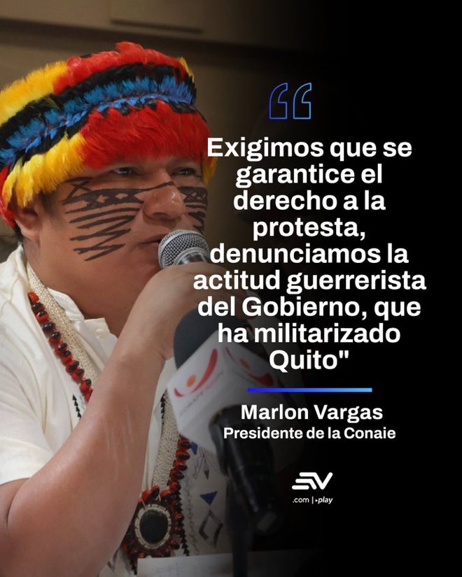 Está completamente equivocado !!! lo único que se debe garantizar es el derecho de la mayoría de ecuatorianos a vivir en paz, sin la intromisión y/o agresividad desestabilizadora de agitadores y vándalos terroristas.