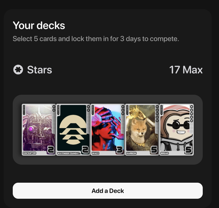 umarkuriaev's tweet photo. but anyway 

registered 2 decks for each tactics

1 for @ParallelTCG campaign and 1 for @fantasy_top_ itselfs campaign 

looks pretty ugly tbh but best I could picked from what was offered https://t.co/SBZ8ZqnUvQ