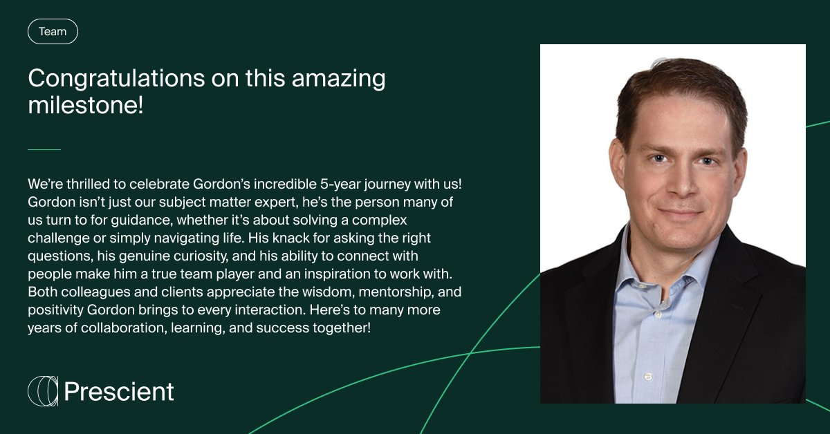 Five years! Congratulations, Gordon Gochenauer 🎉