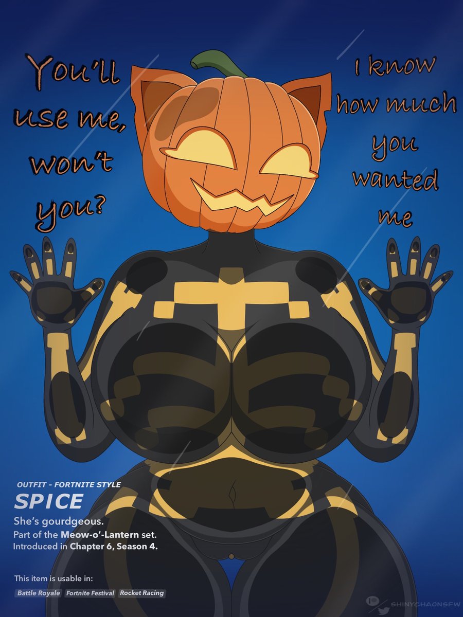 You'll spend your V-Bucks on her, right? 🧡

#Fortnite #Furry #Fortnitemares #Halloween