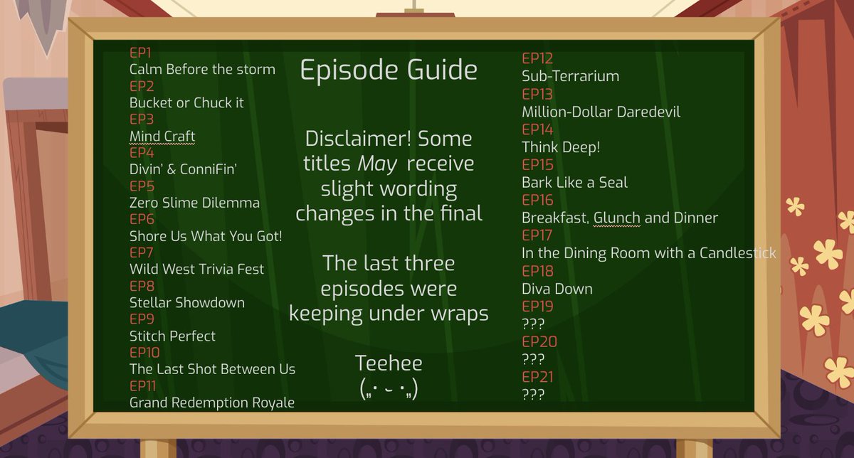 🌴EE DIRECT Q3 2025 🌴

We wanted to show off the episode titles to you all! What episodes excite you? Which ones scare you?

#eetwt #exoticescapade