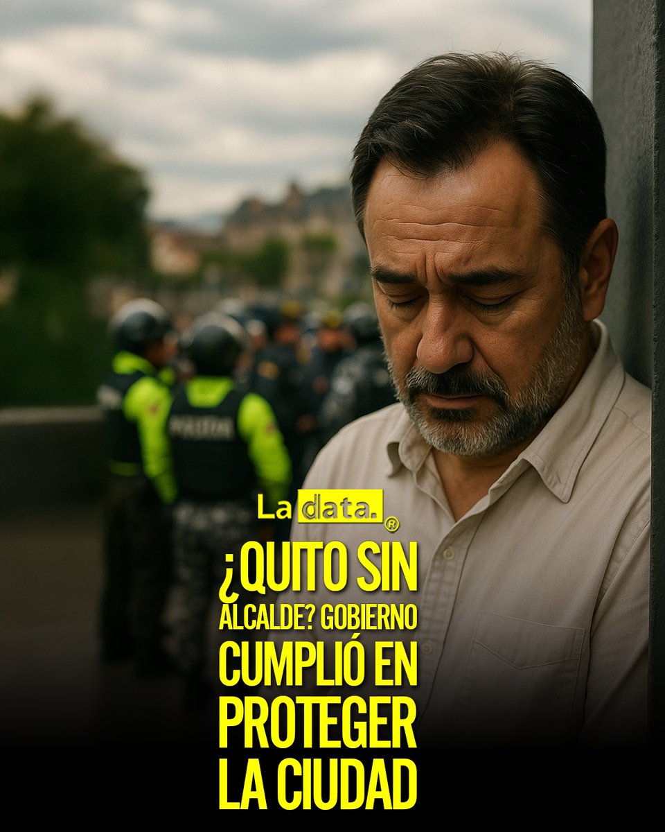 ladataec's tweet photo. #Tendencia ¿Quito sin alcalde? Gobierno cumplió en proteger la ciudad

Mientras el alcalde de Quito, Pabel Muñoz, desaparece ante las protestas y deja desprotegidos a los quiteños, el gobierno, con liderazgo del presidente Daniel Noboa y supervisión directa del ministro del Interior John Reimberg, mantiene el control absoluto. Laa Fuerzas Armadas y la Policía Nacional actuaroncon técnica y disciplina, garantizando la paz y evitando que la ciudad caiga en el caos como en años anteriores.

@ladataecu 👈

#ladataec #TendenciaPolítica #SeguridadCiudadana #QuitoSegura #OrdenPúblico