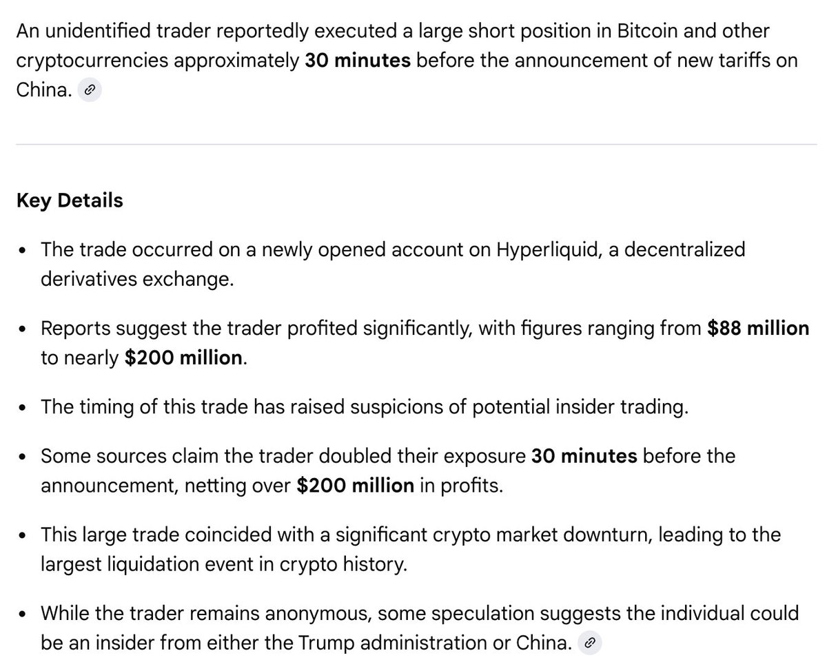 Has there already been a prison break? The recent coin whale who traded  ahead of the US-China spat becoming public is rightly imagined to be an  insider in DC or Beijing. But