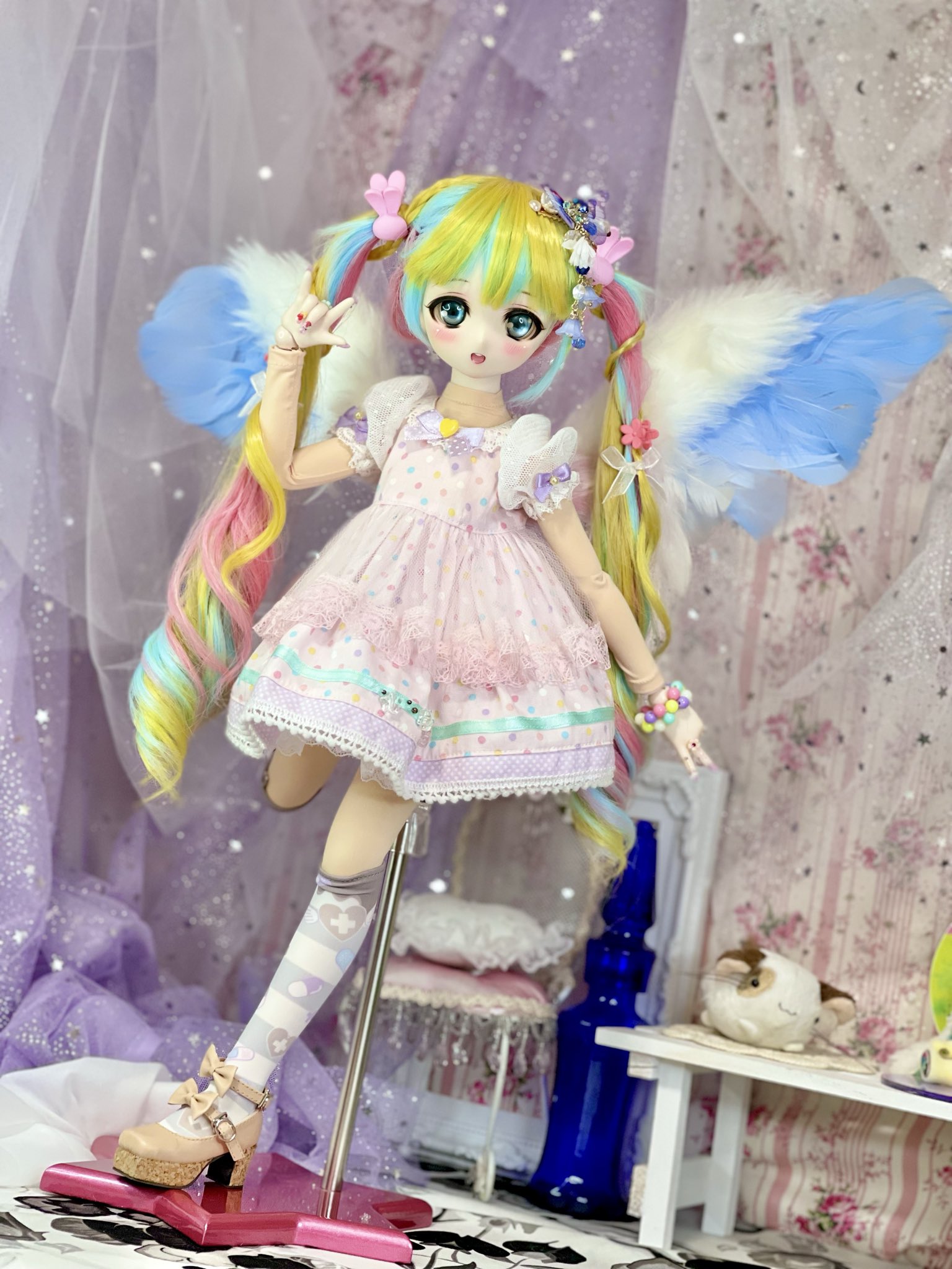 ♥夏の大特価Sale♥ニッカポッカ社の可愛いヴィンテージドール♥ テオ໒꒱*☆🎀黒MAJO WIG販売中→BOOTH (@teoasinaba) / X