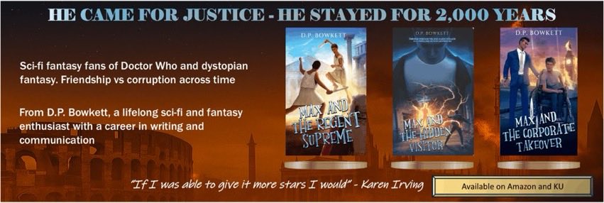 deanpb_author's tweet image. A botched attempt to kill a 2,000-year-old alien leaves it trapped in a 17-year-old London lad.
Max and the Hidden Visitor.
amzn.eu/d/79zOShZ
The prequel, Max and the Regent Supreme,
amzn.eu/d/4IviS7x
Plus Max and the Corporate Takeover
amzn.eu/d/3q85bWO