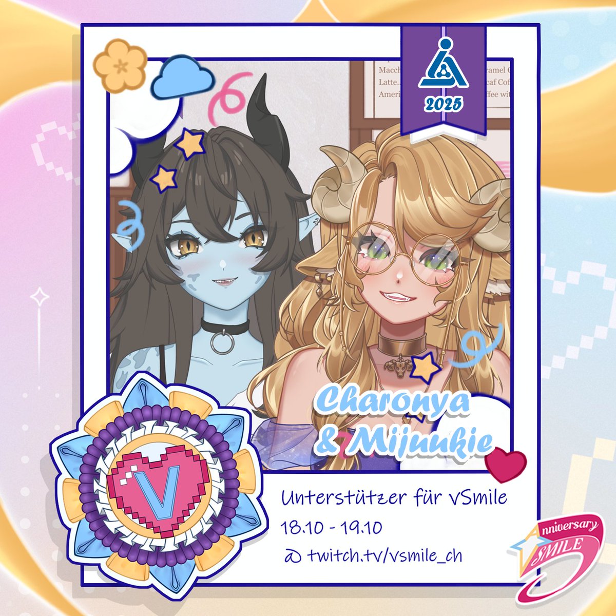 💗CHARITY für Alzheimer Forschung💗

Am 18.10.2025 sind <a href="/Mijuukie/">૮ Mijuukie ა || GERVTuber ♈︎ || DEBUT 2025</a> &amp; ich bei <a href="/vSmileOfficial/">vSmile 💗 𝐒𝐓𝐑𝐄𝐀𝐌 𝐀𝐌 18.10.𝟐𝟎𝟐𝟓</a>  mit dabei!
ab 17:50 Uhr sind wir dort und entschärfen eine Bombe.
see you there ~

💗twitch.tv/vsmile_ch