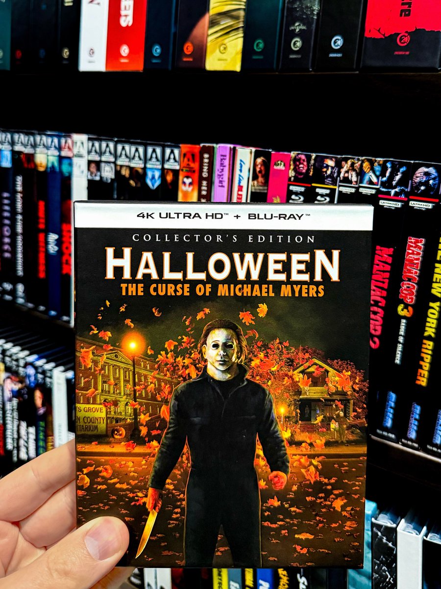 A town still haunted by its past. Shadows stretch long in Haddonfield as Michael Myers returns. An unstoppable force born of blood &amp; ritual. Halloween: The Curse of Michael Myers is 90s horror incarnate. Claustrophobic, cruel &amp; cursed by something far older than evil itself 🔪🎃