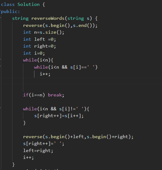 rain__086's tweet image. Day 42 of #100DaysOfCode 

-Reverse Words in a String✅

#DSA #coding
