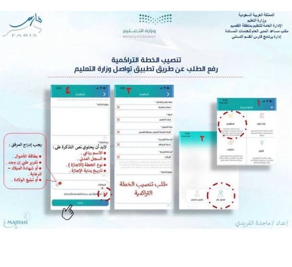 🔴 تنصيب الخطة التراكمية برفع الطلب عن طريق تطبيق #تواصل بوزارة #التعليم .