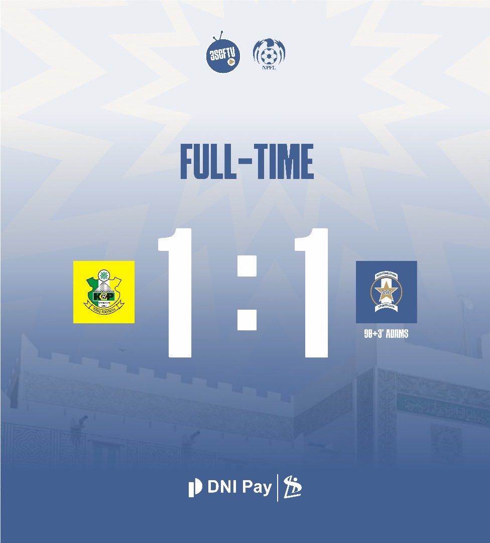 3scfanstv's tweet photo. FT: Kano Pillars 1-1 Shooting Stars 

#KANSHO | #NPFL26 https://t.co/kFv7iKaYNM