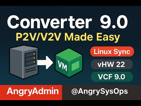 PCgeek2009's tweet image. Stop Suffering Through P2V: VMware Converter 9.0 Finally Fixes It (VCF 9, vHW 22, Linux Sync) #vExpert #vCommunity dy.si/hjzWg