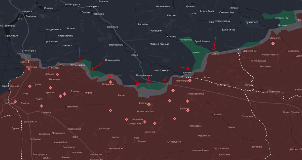 chronicleslive's tweet image. ⚡️Ukrainian forces have advanced more than 3 kilometers near Orikhiv in the Zaporizhzhia region, — Zelensky.
#DeepState #Map #Zelensky #Ukrainian #Orikhiv #Zaporizhzhia