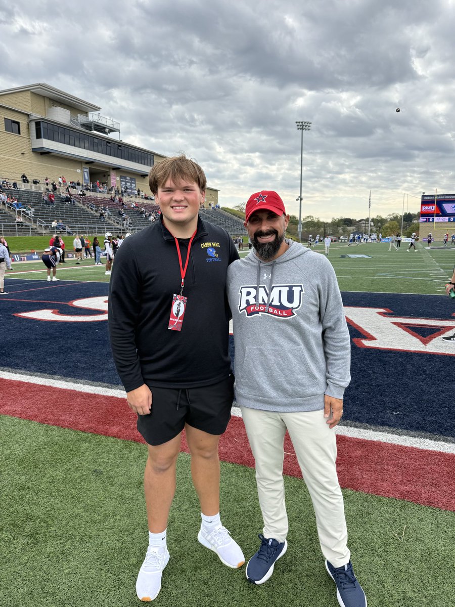 Thank you to <a href="/CoachMakrinos/">Jason Makrinos</a> <a href="/Coach_Troy_R/">Troy Rothenbuhler</a> <a href="/CoachrodHolder/">Rod Holder</a> <a href="/CoachFrenchFB/">John French</a> for the invite and hospitality <a href="/RMU_Football/">RMU Football</a> yesterday for their homecoming game.