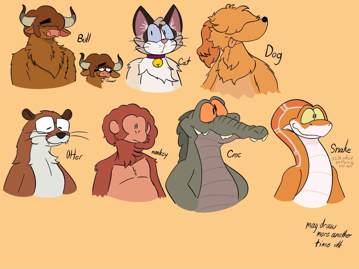 That0neArt1st's tweet image. I got bored
Drew myself as other species lol