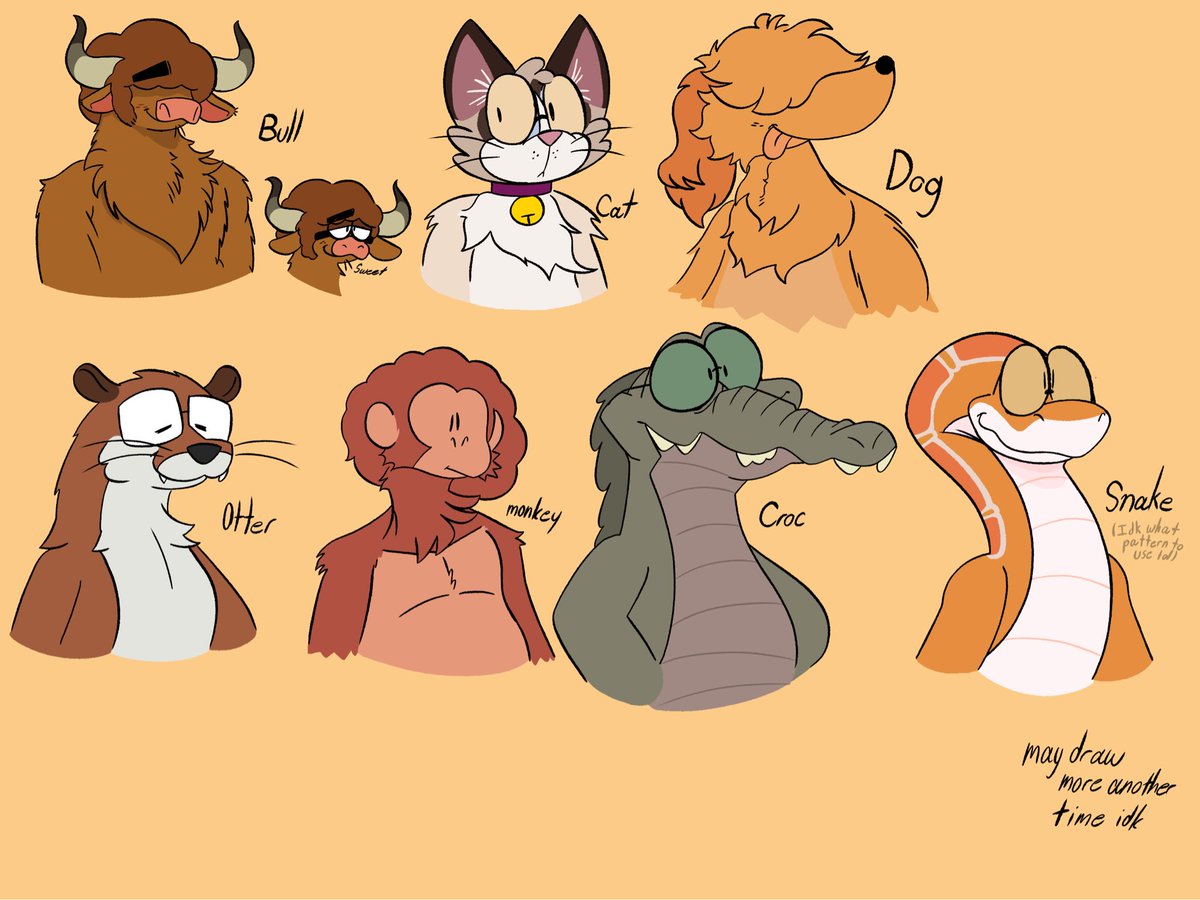 That0neArt1st's tweet image. I got bored
Drew myself as other species lol