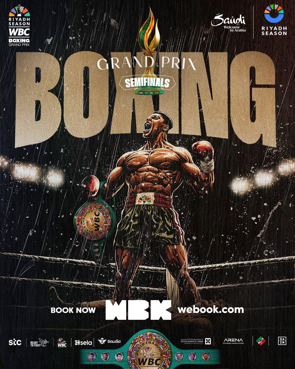 Turki_alalshikh's tweet image. من 128 مقاتل إلى 16 مقاتل فقط 🔥
نصف نهائي بطولة WBC RS Boxing Grand Prix يوم 19 أكتوبر
ليلة أسطورية على الأبواب 😎🥊

احجز الآن 🎟️  
webook.com/en/events/wbc-…

#BigTime
#RiyadhSeason